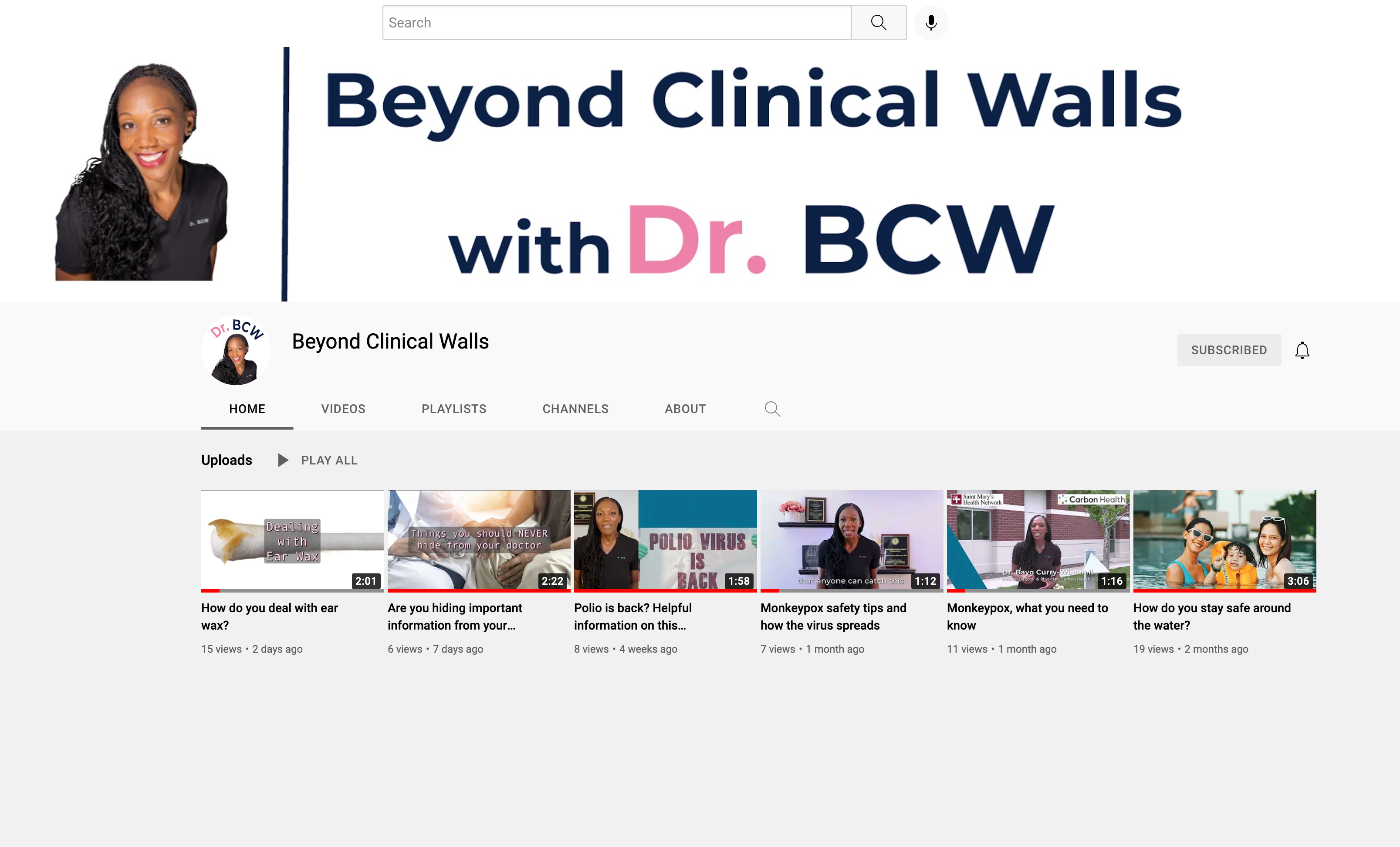 Beyond Clinical Walls Live on YouTube!